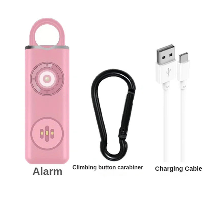 130dB Personal Safety Alarm – Rechargeable Keychain Siren for Self-Defense & Emergency Alerts, Loud & Compact for All Ages