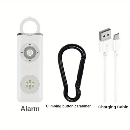 130dB Personal Safety Alarm – Rechargeable Keychain Siren for Self-Defense & Emergency Alerts, Loud & Compact for All Ages